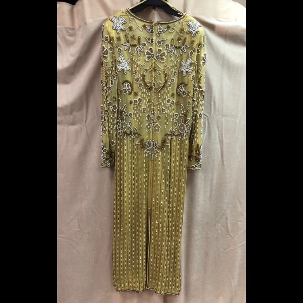 Vintage Gold Beaded Gown - Picture 8 of 8